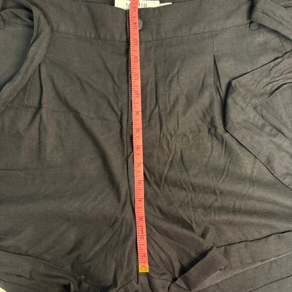 Torrid Black Linen Blend Belted Shorts Plus Sz 22 - Picture 4 of 7